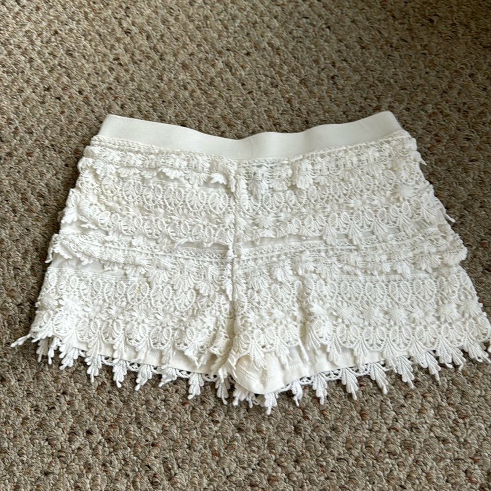 Off White Lace Express Shirts, Size Small